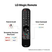 LG 50 tommer LG UHD AI UT80 4K Smart TV 2024, LG Magic Remote Controller fremhever det enkle punktet og rullingen, strømmetjenestesnarveier og stemmekommando, 50UT80006LA, thumbnail 7