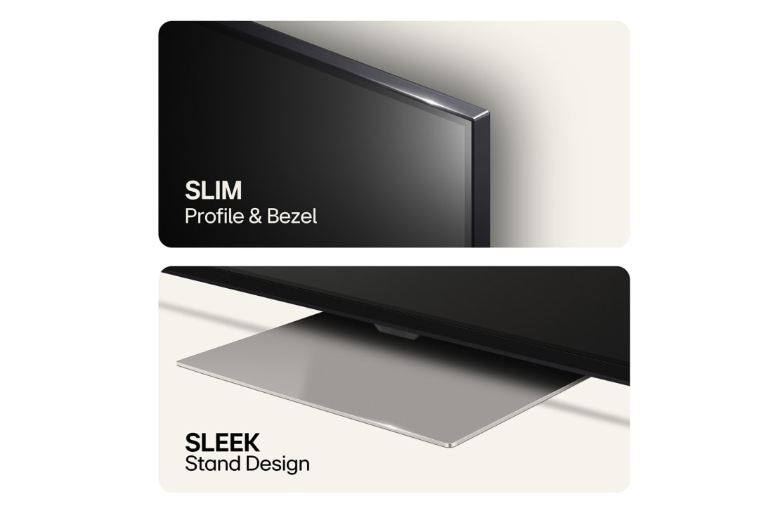 LG 65'' QNED 91 - QNED Mini LED 4K Smart TV (2024), Slank profil og ramme, og stilig stativdesign, 65QNED91T6A, thumbnail 6