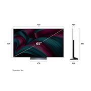 LG 65'' OLED evo AI C5 4K Smart TV 2025, Visning fra siden av LG OLED evo AI C5 4K Smart TV., OLED65C54LA, thumbnail 4