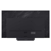 LG 55'' OLED evo AI C5 4K Smart TV 2025, Nærbilde av LG OLED TV-skjerm viser hvordan AI Search fungerer. Et lite chattevindu er åpent og viser hvordan brukeren spør om hva slags sportsspill som finnes. AI search svarte via chat og ved å vise, OLED55C54LA, thumbnail 13