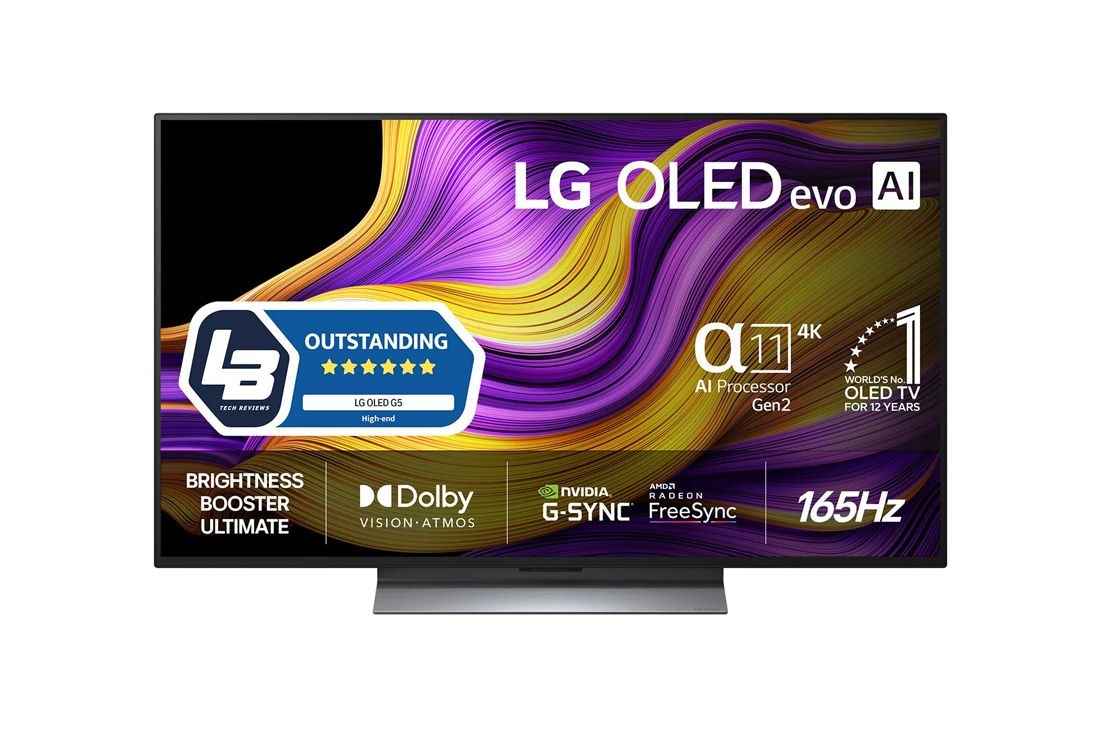 LG 48 -tommers LG OLED evo AI G5 4K Smart TV 2025, font view, OLED48G56LS