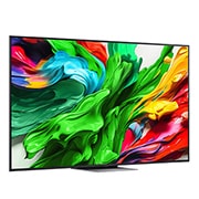 LG 75'' QNED MiniLED AI QNED87 4K Smart TV 2025, Lett vinklet høyre sidevisning av LG QNED evo QNED87 TV, 75QNED87A6B, thumbnail 2