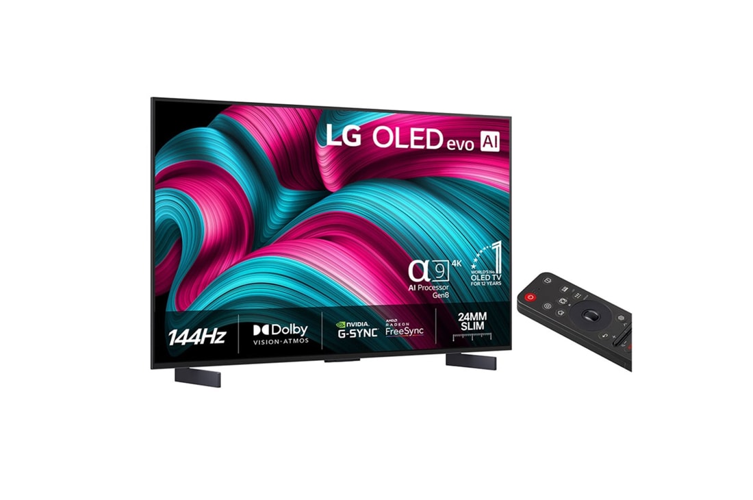 LG 42'' OLED evo AI C5 4K Smart TV 2025, OLED42C54LA, thumbnail 2