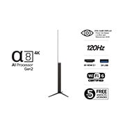 LG 77'' OLED AI B5 4K Smart TV 2025, Sidevisning av LG OLED AI B5 4K Smart TV., OLED77B56LA, thumbnail 3