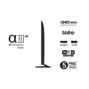 LG 55'' QNED MiniLED AI QNED93 4K Smart TV 2025, 55-tommers LG QNED evo AI QNED93 MiniLED 4K Smart TV 2025, 55QNED93A6A, thumbnail 3