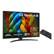 LG 43'' NanoCell AI NANO81 4K Smart TV 2025, Visning bakfra av LG NanoCell NANO80 TV., 43NANO81A6A, thumbnail 2