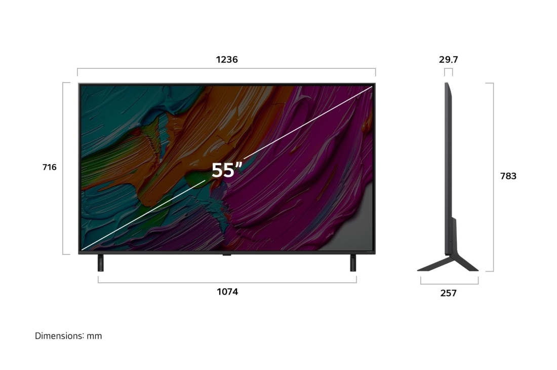 LG 55'' QNED AI QNED8E 4K Smart TV 2025, 55-tommers LG QNED AI QNED8E 4K Smart TV 2025, 55QNED8EA6B, thumbnail 4