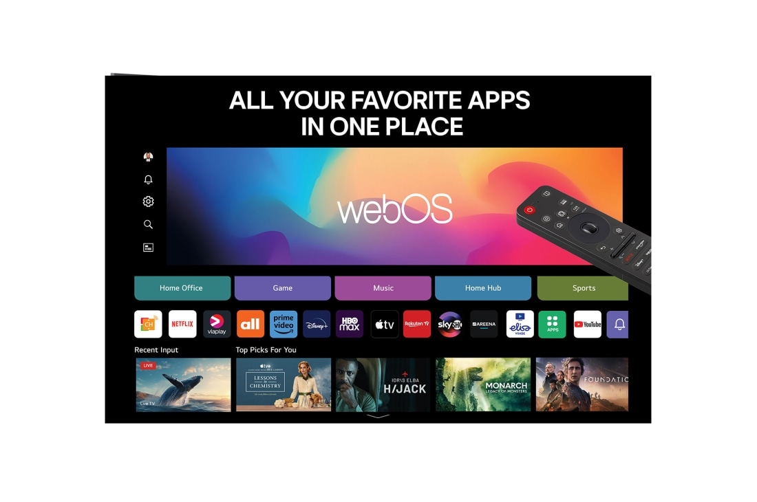 LG 55'' QNED AI QNED8E 4K Smart TV 2025, 55-tommers LG QNED AI QNED8E 4K Smart TV 2025, 55QNED8EA6B, thumbnail 6