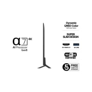 LG 55'' QNED AI QNED8E 4K Smart TV 2025, 55-tommers LG QNED AI QNED8E 4K Smart TV 2025, 55QNED8EA6B, thumbnail 3