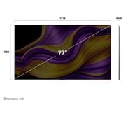 LG 77'' OLED evo AI G5 4K Smart TV 2025, dimensions view, OLED77G54LW, thumbnail 4