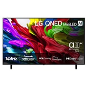 LG 86'' QNED evo MiniLED AI QNED85 4K Smart TV 2025, front view, 86QNED85A6C, thumbnail 1