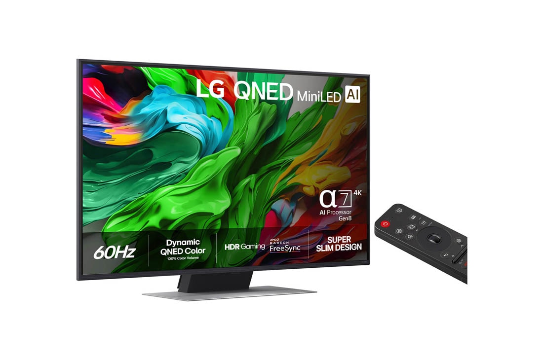 LG 43'' QNED AI QNED86 4K Smart TV 2025, 43-tommers LG QNED evo AI QNED86 4K Smart TV 2025, 43QNED86A6C, thumbnail 2