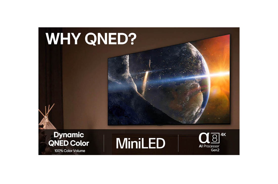 LG 43'' QNED AI QNED86 4K Smart TV 2025, 43-tommers LG QNED evo AI QNED86 4K Smart TV 2025, 43QNED86A6C, thumbnail 8