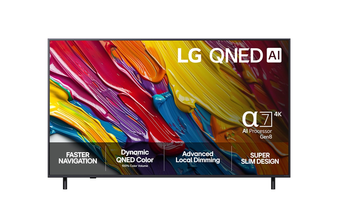 LG 55-tommers LG QNED AI QNED82 4K Smart TV 2025, 55-tommers LG QNED AI QNED8E 4K Smart TV 2025, 55QNED82A6B