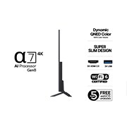 LG 65''  QNED AI QNED82 4K Smart TV 2025, 65-tommers LG QNED AI QNED8E 4K Smart TV 2025, 65QNED82A6B, thumbnail 3