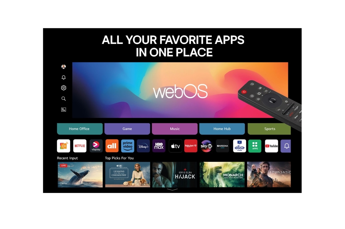 LG 100'' QNED MiniLED AI QNED86 4K Smart TV 2025, Visning forfra og fra siden av LG QNED evo AI QNED85 4K Smart TV, som viser lengde, bredde, høyde og dybde., 100QNED86A6, thumbnail 5