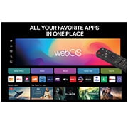 LG 100'' QNED MiniLED AI QNED86 4K Smart TV 2025, Visning forfra og fra siden av LG QNED evo AI QNED85 4K Smart TV, som viser lengde, bredde, høyde og dybde., 100QNED86A6, thumbnail 5