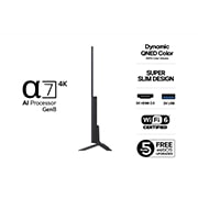 LG 75''  QNED AI QNED82 4K Smart TV 2025, 75-tommers LG QNED AI QNED8E 4K Smart TV 2025, 75QNED82A6B, thumbnail 3