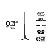 LG 86''  QNED AI QNED82 4K Smart TV 2025, 86-tommers LG QNED AI QNED8E 4K Smart TV 2025, 86QNED82A6B, thumbnail 3
