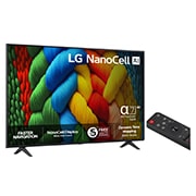 LG 75'' NanoCell AI NANO80 4K Smart TV 2025, side view, 75NANO80A6B, thumbnail 2