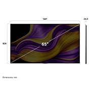 LG 65'' OLED evo AI G5 4K Smart TV 2025, dimensions view, OLED65G56LS, thumbnail 4