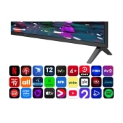 LG 43'' UHD AI UA75 4K Smart TV 2025, Alpha 7 Processor Gen8 lyser opp i gult, og fargerike lynglimt skyter ut fra den. Tittelen sier noe om hvordan prosessoren gir 4K-kvalitet, enestående farge og lysstyrke., 43UA75006LA, thumbnail 5