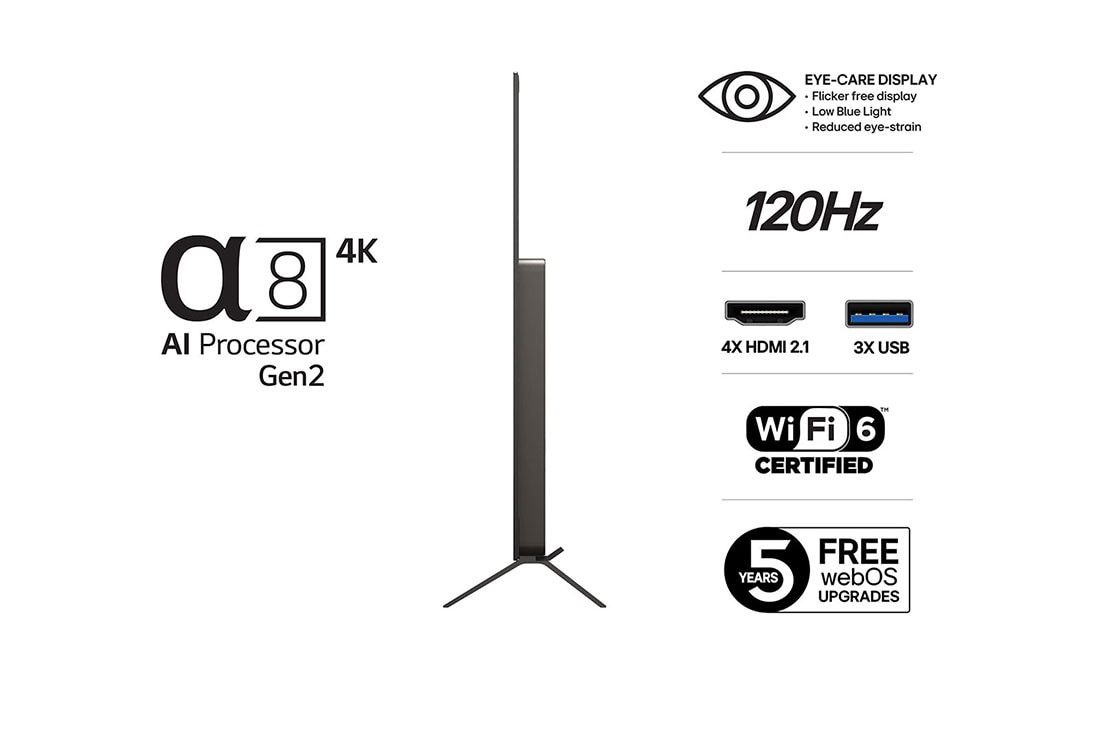 LG 48'' OLED AI B5 4K Smart TV 2025, 48-tommers LG OLED evo AI B5 4K Smart TV 2025, OLED48B56LA, thumbnail 3