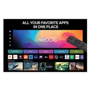 LG 65'' UHD AI UA73 4K Smart TV 2025, Før-og-etter sammenligning av hvordan LG 4K Super oppskalering gir bedre bildekvalitet. To paneler viser samme bilde av en fargerik fugl som sitter på en gren i skogen, panelet til høyre er tåkete. Ti, 65UA73006LA, thumbnail 6