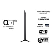 LG 65'' NanoCell AI NANO80 4K Smart TV 2025, detial view, 65NANO80A6B, thumbnail 3