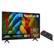 LG 50'' NanoCell AI NANO80 4K Smart TV 2025, side view, 50NANO80A6B, thumbnail 2
