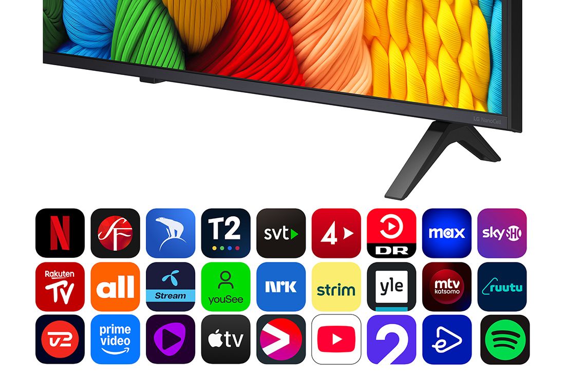 LG 43'' NanoCell AI NANO80 4K Smart TV 2025, detial view, 43NANO80A6B, thumbnail 5