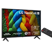 LG 43'' NanoCell AI NANO80 4K Smart TV 2025, side view, 43NANO80A6B, thumbnail 2