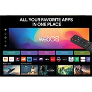 LG 43'' NanoCell AI NANO80 4K Smart TV 2025, Alpha 7 Processor Gen8 lyser opp i gult, og fargerike lynglimt skyter ut fra den. Tittelen sier noe om hvordan prosessoren gir 4K-kvalitet, enestående farge og lysstyrke., 43NANO80A6B, thumbnail 6