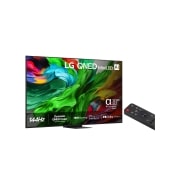 LG 100'' QNED MiniLED AI QNED86 4K Smart TV 2025, Visning forfra av LG QNED evo QNED92 TV, LG QNED evo AI-logo i øvre hjørne. LG QNED evo QNED92 TV viser fargerike, malerilignende teksturer som smelter sammen., 100QNED86A6, thumbnail 2