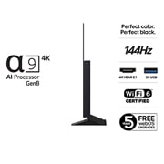 LG 48'' OLED evo AI C5 4K Smart TV 2025, Visning bakfra av LG OLED evo AI C5 4K Smart TV., OLED48C54LA, thumbnail 3