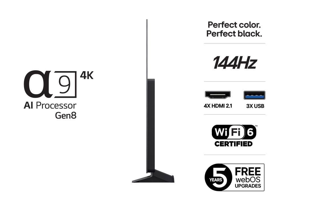 LG 65'' OLED evo AI C5 Pro 4K Smart TV 2025, OLED65C5ELB, thumbnail 3