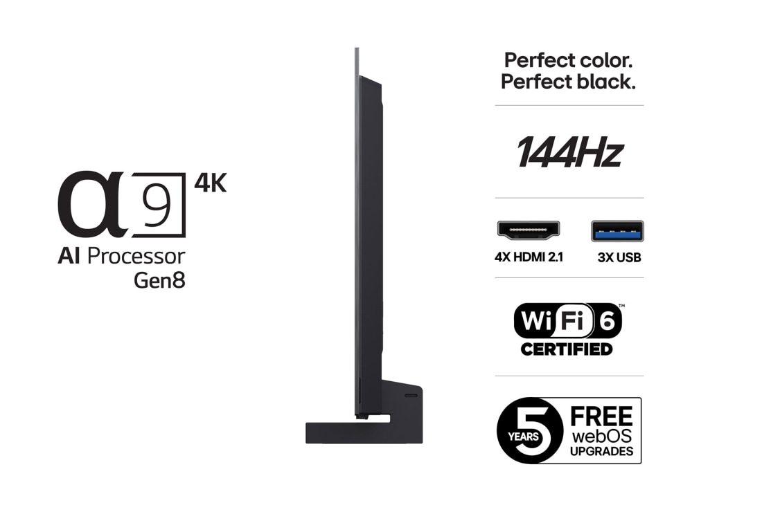 LG 42'' OLED evo AI C5 Pro 4K Smart TV 2025, OLED42C5ELB, thumbnail 3