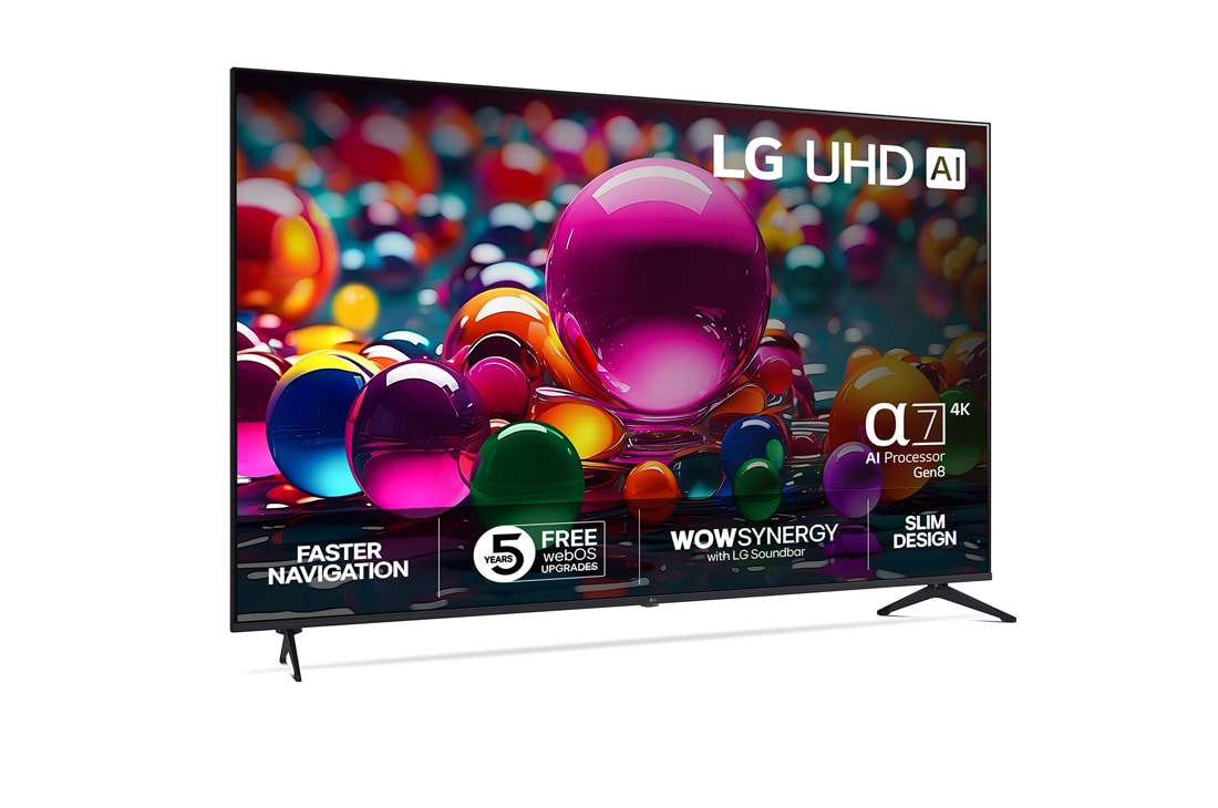LG 86'' UHD AI UA75 4K Smart TV 2025, Visning bakfra av LG UHD UA75 TV., 86UA75006LA, thumbnail 2