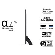 LG 75'' QNED AI QNED81 4K Smart TV 2025, 75-tommers LG QNED AI QNED81 4K Smart TV 2025, 75QNED81A6A, thumbnail 3