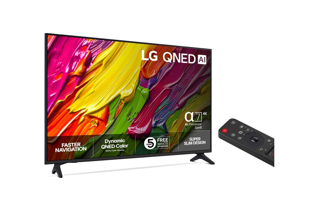 LG 55'' QNED AI QNED70 4K Smart TV 2025, side review, 55QNED70A6A, thumbnail 2