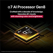 LG 65'' NanoCell AI NANO82 4K Smart TV 2025, Alpha 7 Processor Gen8 lyser opp i gult, og fargerike lynglimt skyter ut fra den. Tittelen sier noe om hvordan prosessoren gir 4K-kvalitet, enestående farge og lysstyrke., 65NANO82A6B, thumbnail 6