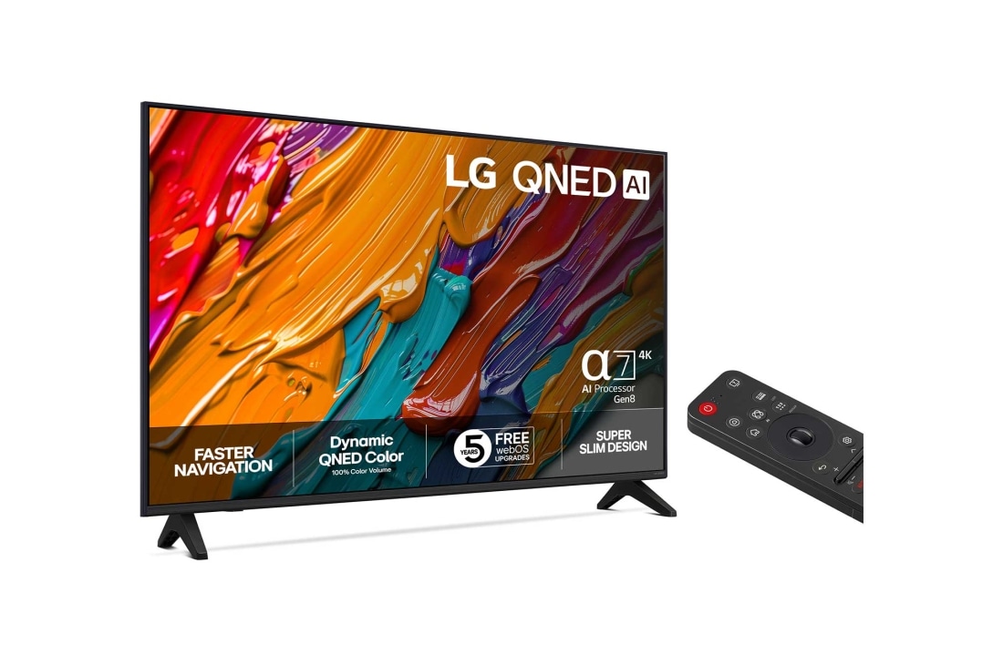 LG 43'' QNED AI QNED7E 4K Smart TV 2025, 43-tommer LG QNED AI QNED7E 4K Smart TV 2025, 43QNED7EA6B, thumbnail 2