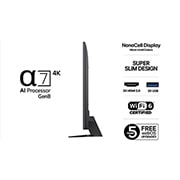 LG 75'' NanoCell AI NANO82 4K Smart TV 2025, detial view, 75NANO82A6B, thumbnail 3