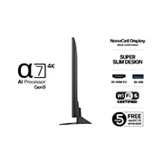 LG 50'' NanoCell AI NANO82 4K Smart TV 2025, detial view, 50NANO82A6B, thumbnail 3