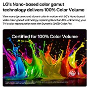 LG 55'' QNED evo MiniLED QNED82 4K AI TV - 2026, LG QNED evo AI QNED82 Mini LED for Ultimate Gameplay viser en levende, høyhastighets racingscene med et uskarpt innfelt sammenligningsbilde som fremhever Motion Booster 288, samtidig som den støtter 1, 55QNED82B6B, thumbnail 11