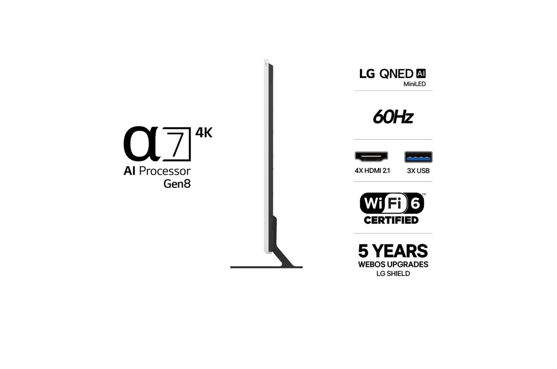 LG 65'' LX7 Gallery TV med ramme 4K AI TV - 2026, LG 65" LX7 Gallery TV med ramme 4K AI TV - 2026, 65LX7B6LA, thumbnail 3