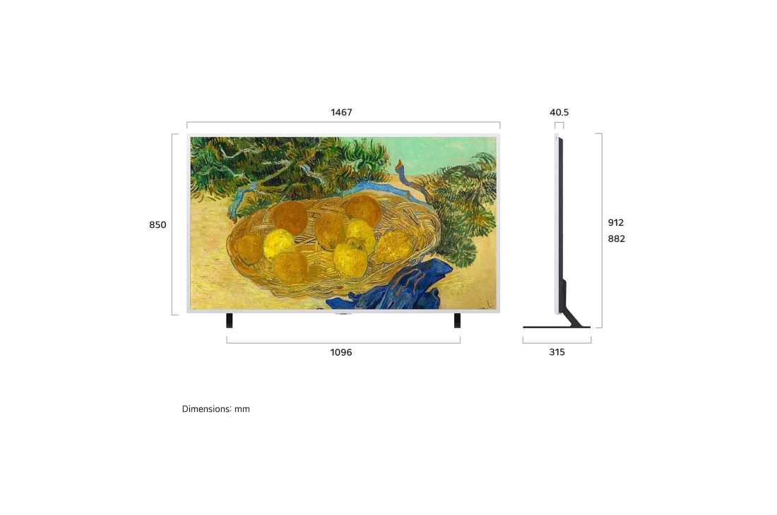 LG 65'' LX7 Gallery TV med ramme 4K AI TV - 2026, LG 65" LX7 Gallery TV med ramme 4K AI TV - 2026, 65LX7B6LA, thumbnail 4