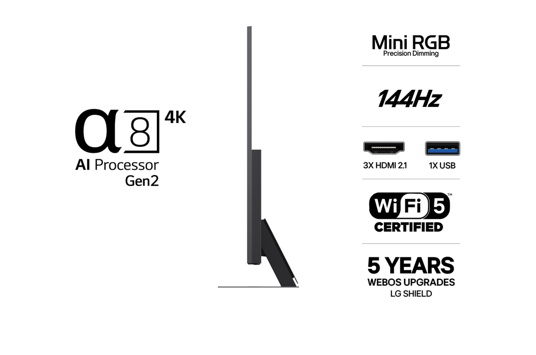 LG 65'' Mini RGB MRGB88 4K AI TV - 2026 , 65MRGB88B6B, thumbnail 3