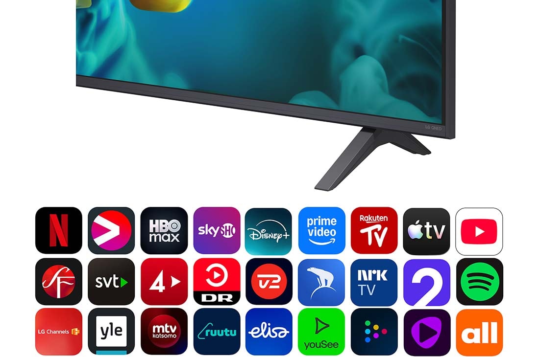 LG 65'' QNED evo MiniLED QNED82 4K AI TV - 2026, LG QNED evo AI QNED82 Mini LED-skjermens alpha 8 AI Processor 4K Gen3 lyser i blått lys på et kretskort og fremhever AI-prosesseringsytelsen med NPU 5 ganger raskere nevral prosessering, GPU 10 % kraf, 65QNED82B6B, thumbnail 5