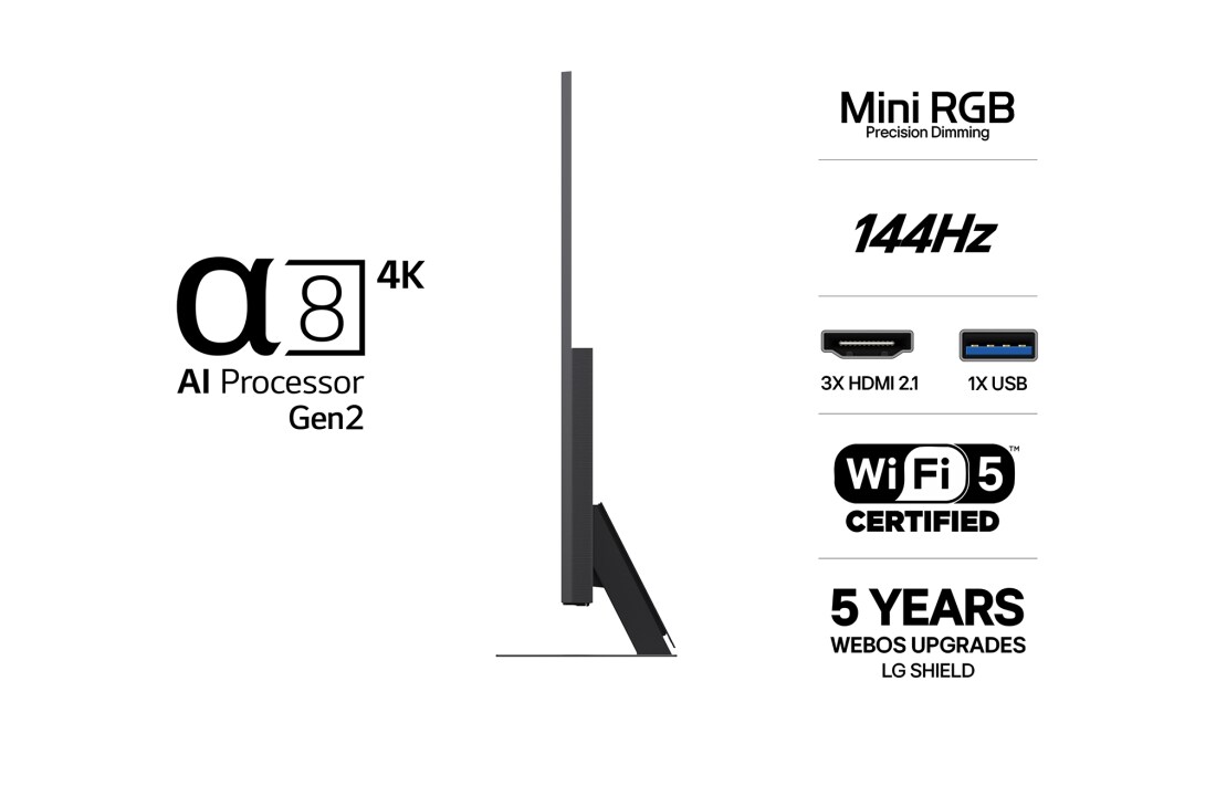 LG 75'' Mini RGB MRGB88 4K AI TV - 2026 , 75MRGB88B6B, thumbnail 3